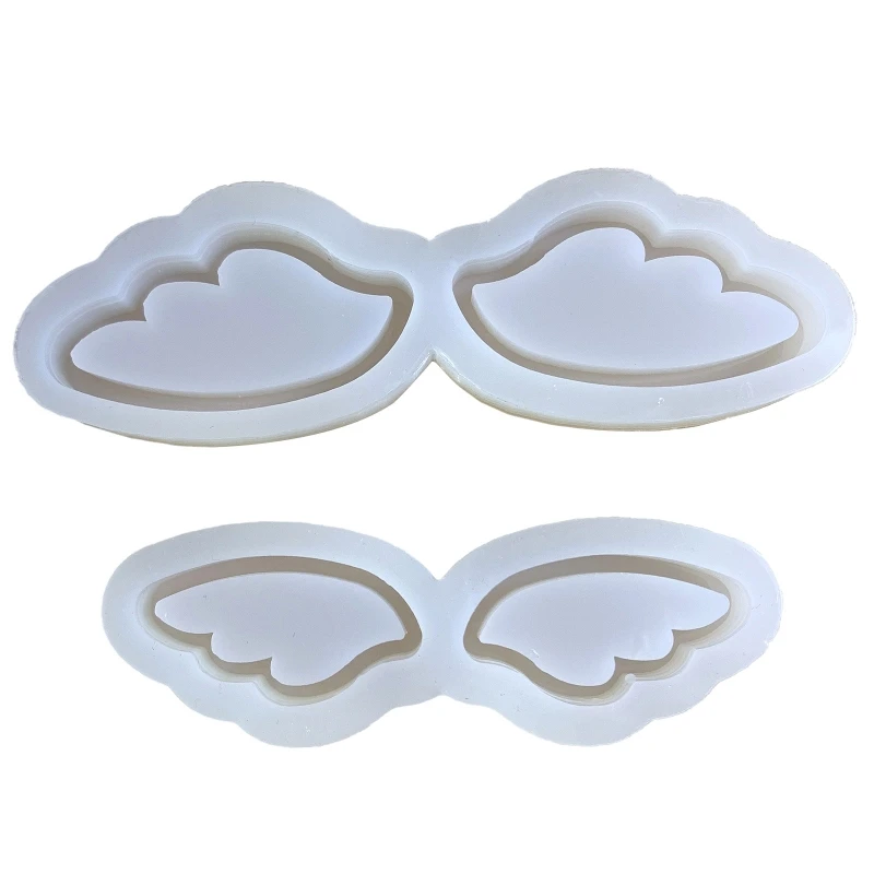

Shiny Glossy Geometry Wings Ornament Silicone Epoxy Resin Mold DIY Keychain Pendant Jewelry for Bag Decorations Craft
