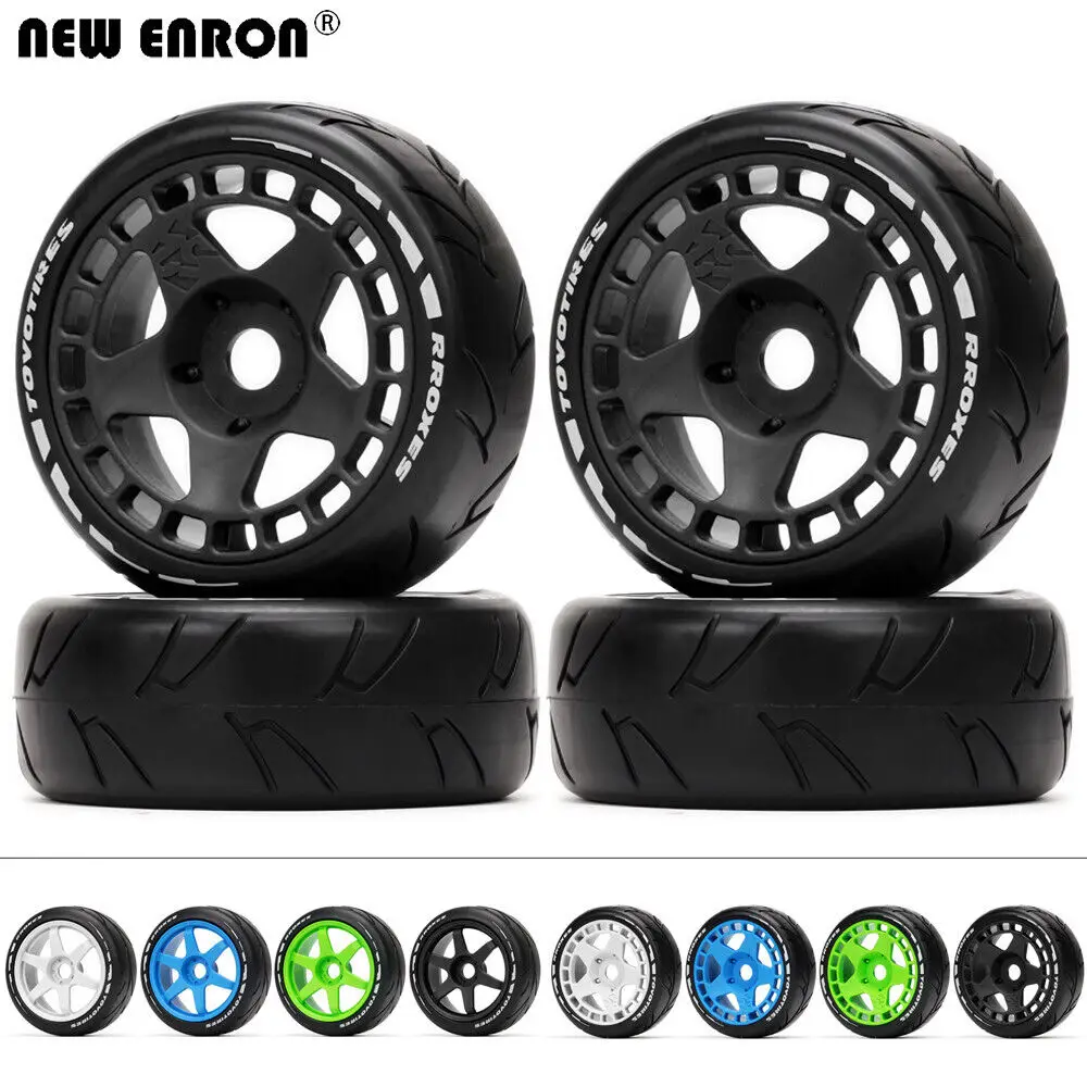 

4Pcs Rubber Buggy Off-Road 17mm Wheel Tires Tyre 5 Spoke / 6 Spoke For RC car Arrma Traxxas KM Kyosho 1:8