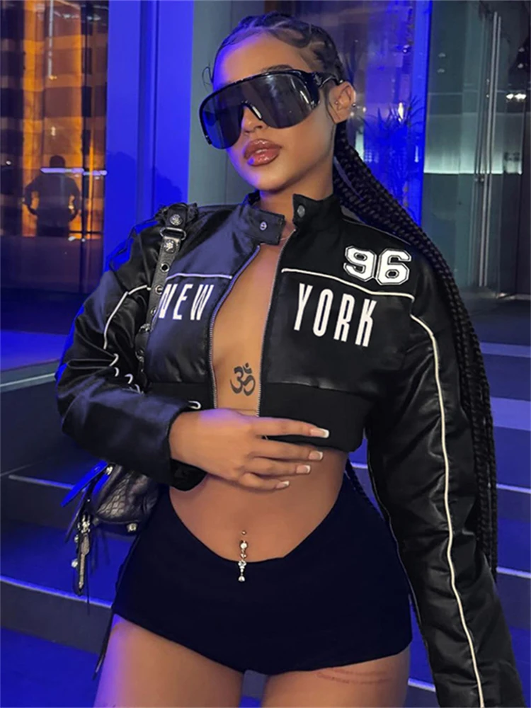 Aualay Зимняя женская байкерская укороченная куртка из искусственной кожи 2024