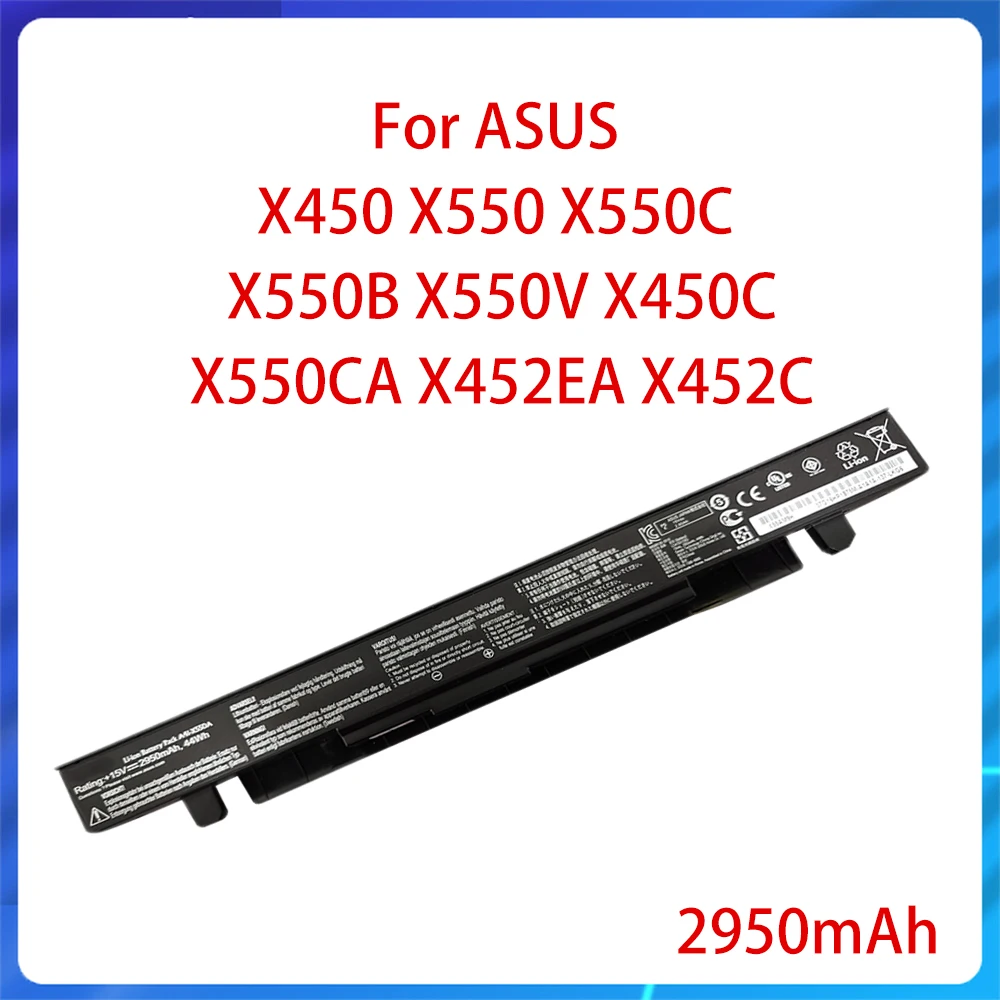 Новинка, 15 в, 2950 мА/ч для ASUS A41-X550 X450, X550, X550C, X550B, X550V, X450C, X550CA, X452EA, X452C, Аккумулятор для ноутбука
