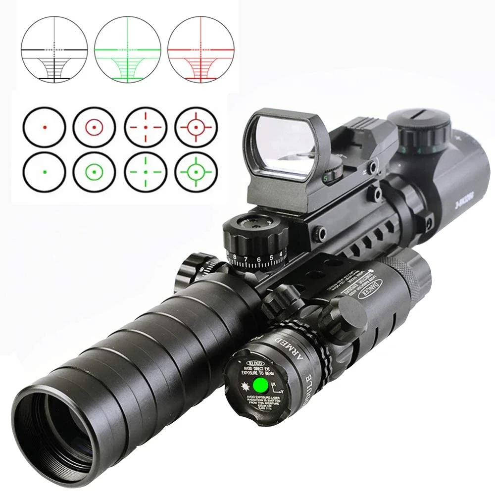 

Оптический прицел 3-9X32EG с подсветкой, красный и зеленый