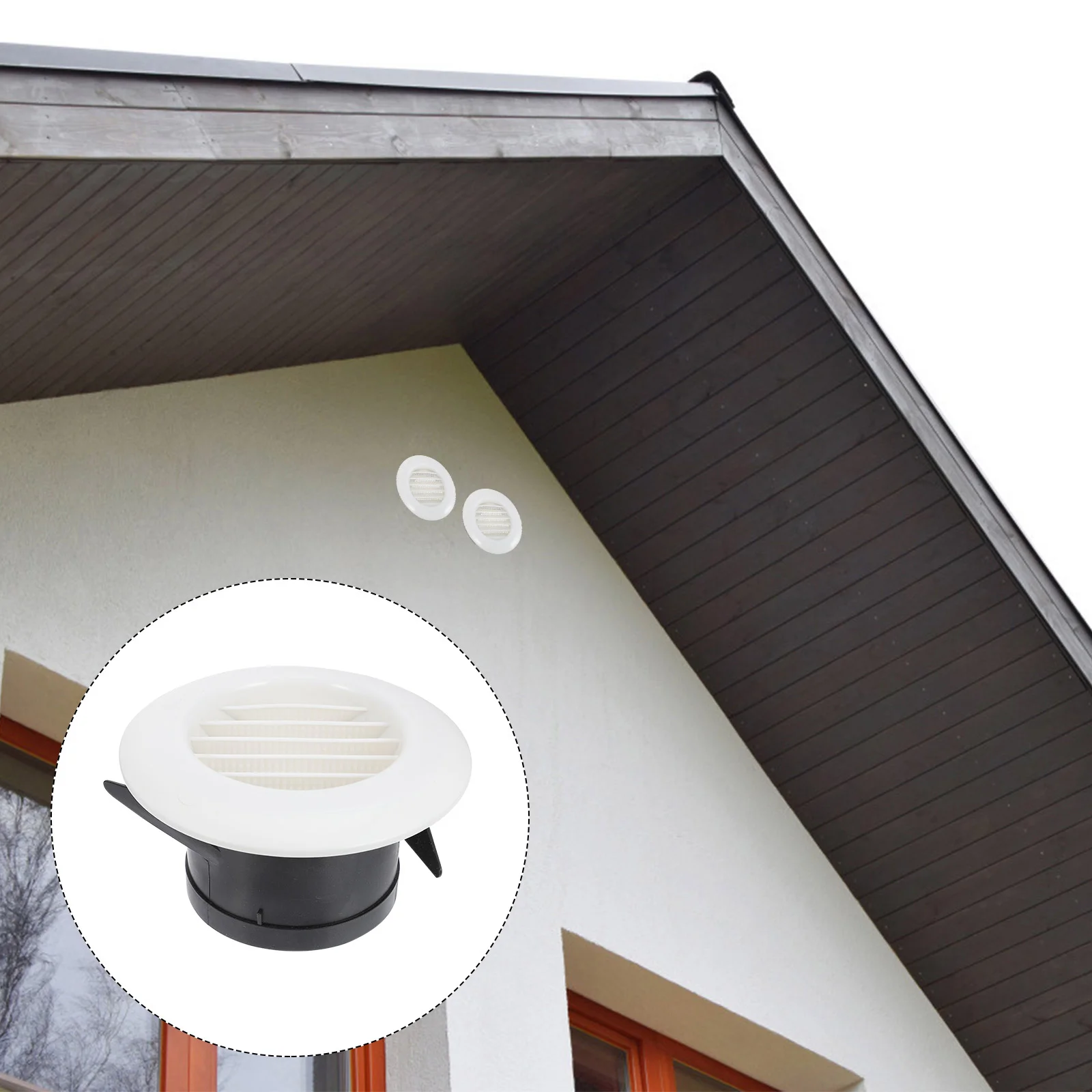 

Vent Air Cover Louver Grille Soffit Outlet Ventilation Conditioner Home Round Inch Dryer Bathroom Grill Ventilation.