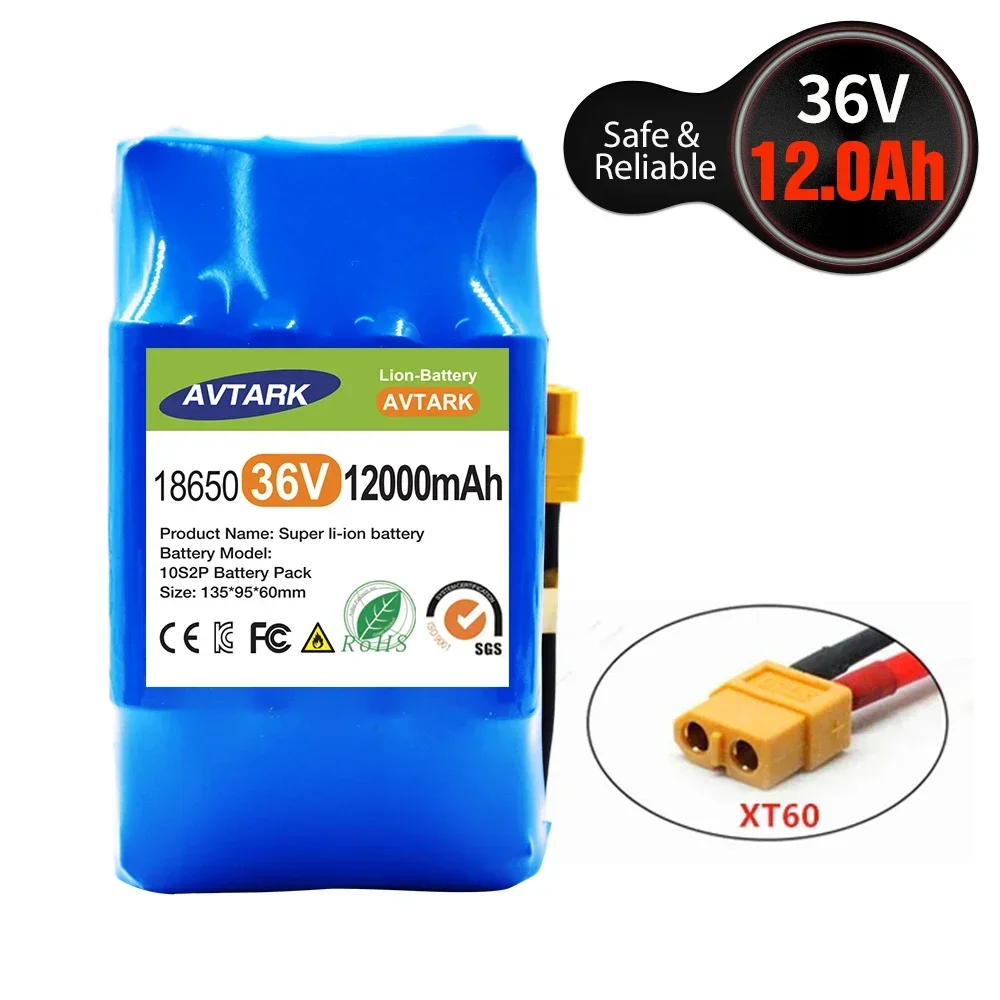 Аккумулятор литий-ионный 36 В 4 4/7/12 Ач 12000 мАч