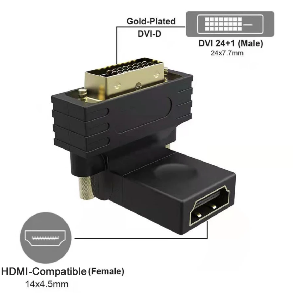 Конвертер адаптер Oppselve DVI 24+1 мужской на женский HDMI-совместимый HD 1080P для HDTV проектора монитора ТВ-бокс.