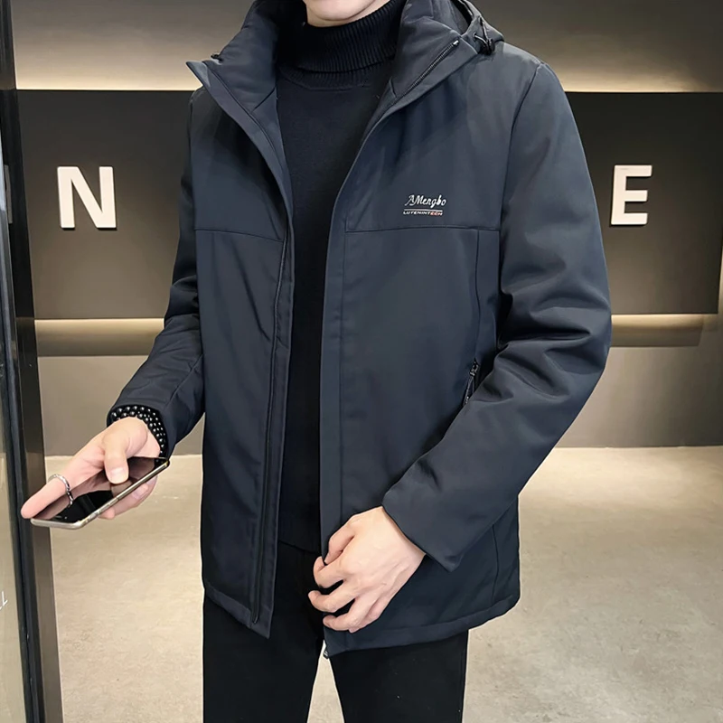 Winter Coat Men's Down Jacket Outdoor Thickened Warm White Duck Down Down Jacket Fashion Casual Warm Jacket 90% White Duck Down