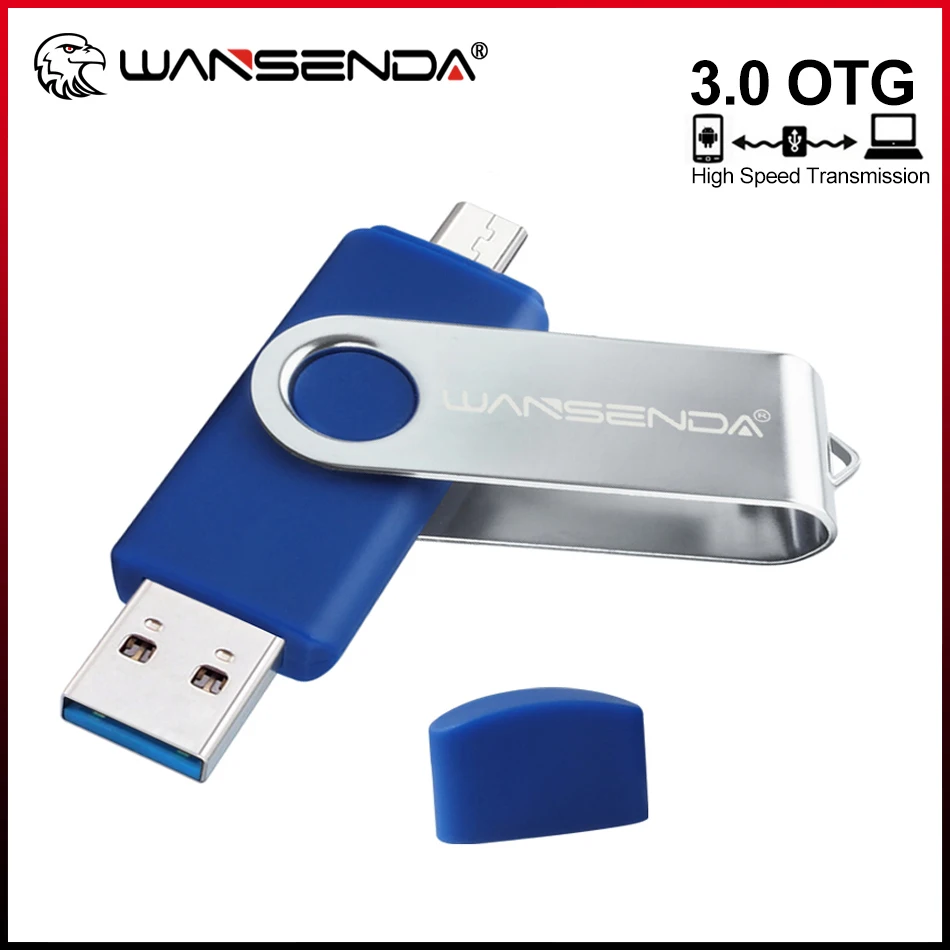 

WANSENDA OTG 2 IN 1 Micro USB 3.0 Flash Drive 16GB 32GB 64GB 128GB 256G Pendrive Thumb Drive for Android Device / Tablet PC