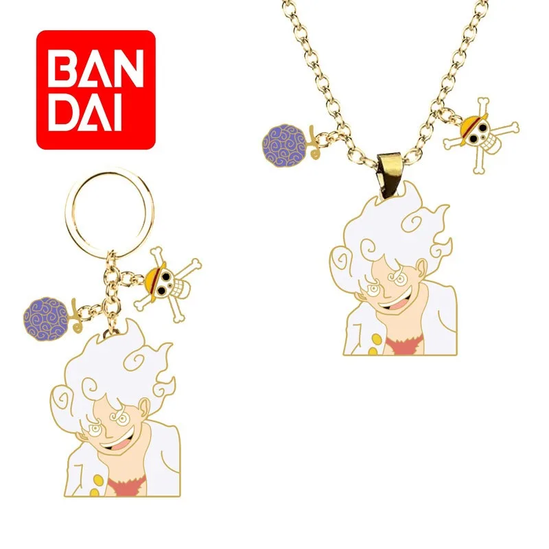 

One Piece Sun God Nika Luffy Gear 5 Keychain Necklace Ornament Bag Pendant Accessories Anime Cartoon Creative Jewelry Wholesale