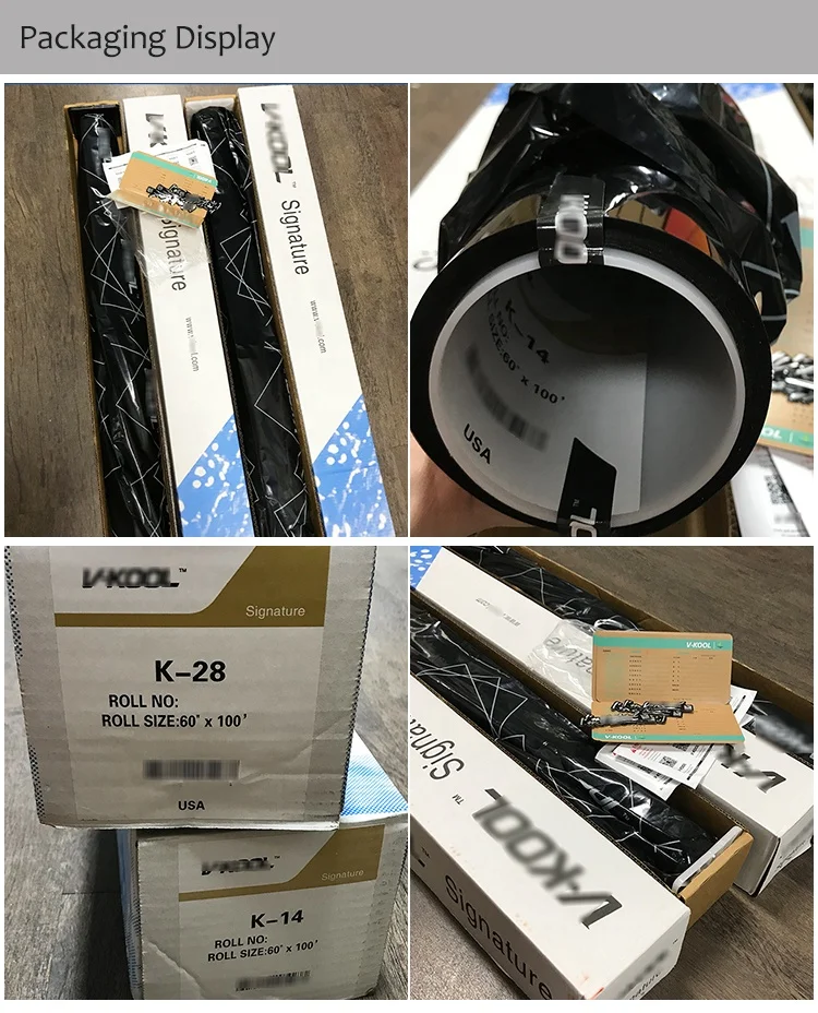 Солнцезащитное окно автомобиля 1 52*30 м v-kool темный черный ПЭТ смарт Тонировочная