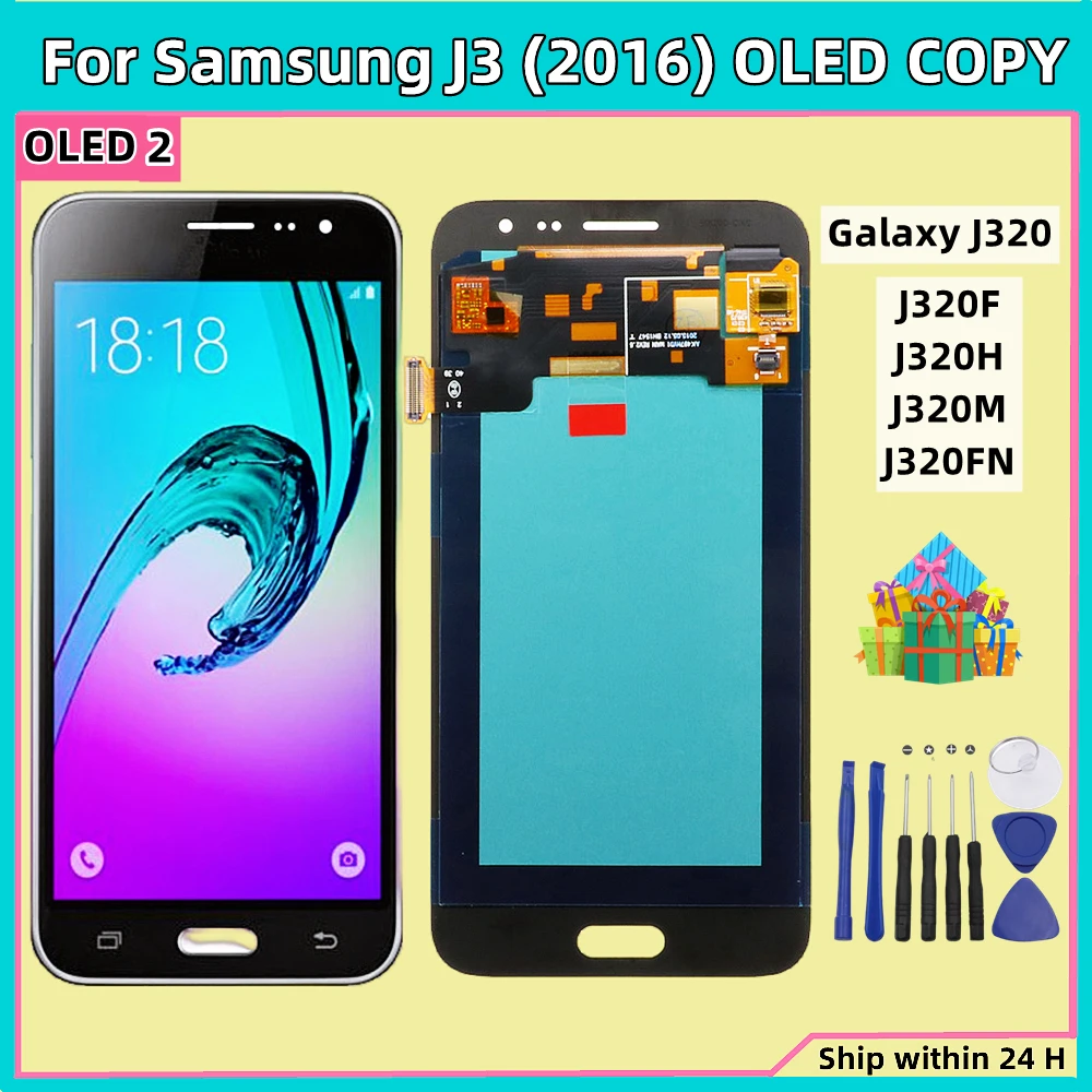 ЖК-дисплей OLED2 IPS для Samsung Galaxy J3 2016 J320 J320F J320H J320M J320FN, дисплей с сенсорным экраном и дигитайзером в сборе, замена