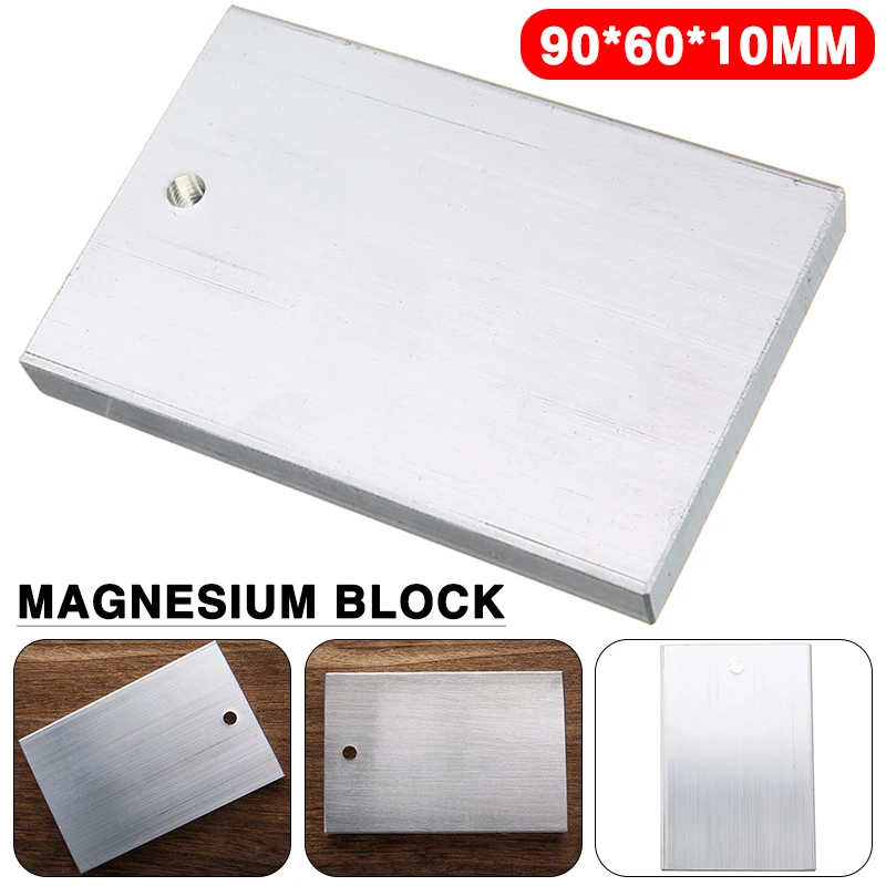 

1pc High Purity Magnesium Block For Outdoor Survival Camping High Purity 9.99% Magnesium Rod Block 90*60*10mm