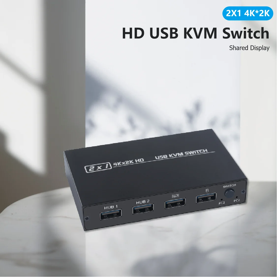 4KX2K KVM-переключатель сплиттер 2-портовый HDMI-совместимый HDTV USB Plug And Play Hot для Share 1 монитора/клавиатуры и мыши