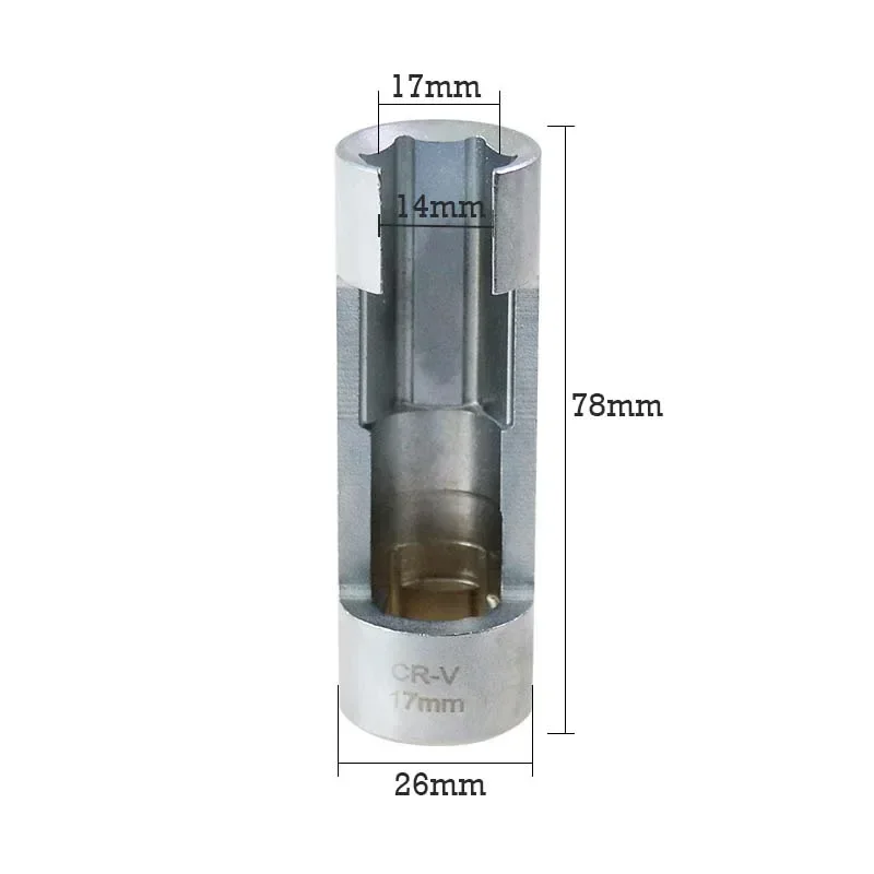 

17/19 мм открытая втулка для разборки масляной трубы, труба форсунки дизельного топлива, шестигранный ключ, гаечный ключ для датчика кислорода, инструменты для ручного ремонта