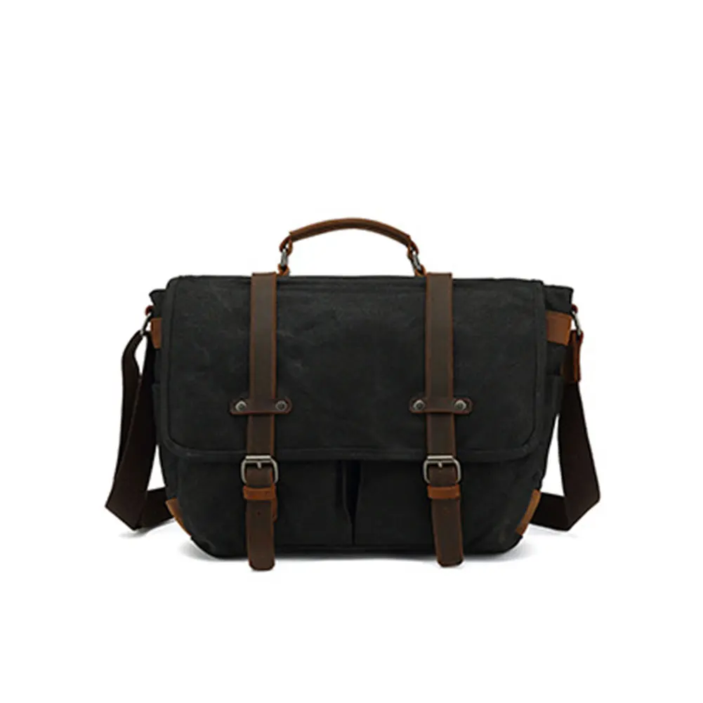 

Men Women Accessories Abrasion Resistant Canvas Carrying Case One Shoulder Camera Bag Business Briefcase With Compartment Hiking