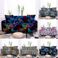 watercolor butterfly sofa cover living room decor leopard elastic couch covers all inclusive sectional corner armchair slipcover