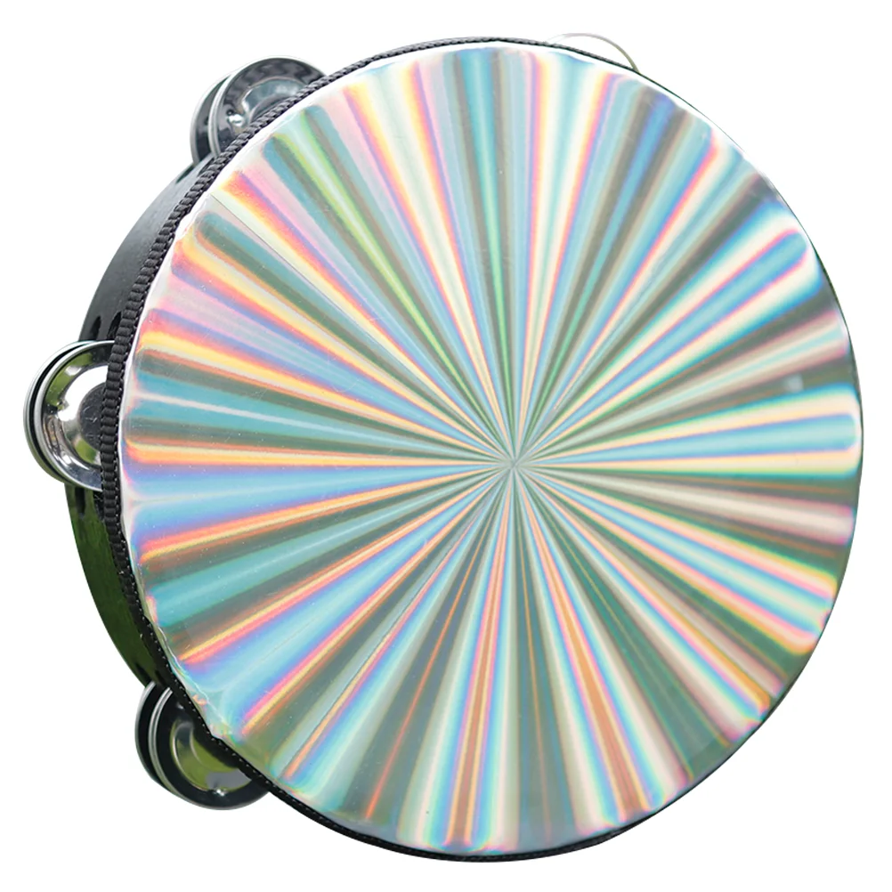 

1 PC Durable Portable Reflective Beautiful Tambourine Drum Musical Instruments for Adults Children