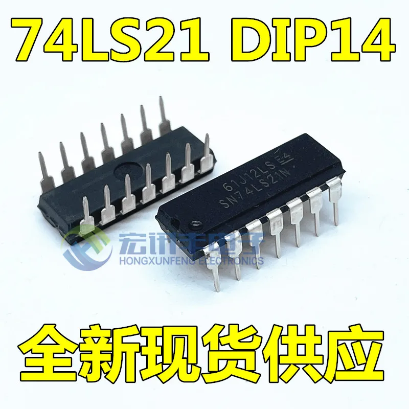

30pcs original new HD74LS21P 74LS21 SN74LS21N DIP-14 4 input double AND gate