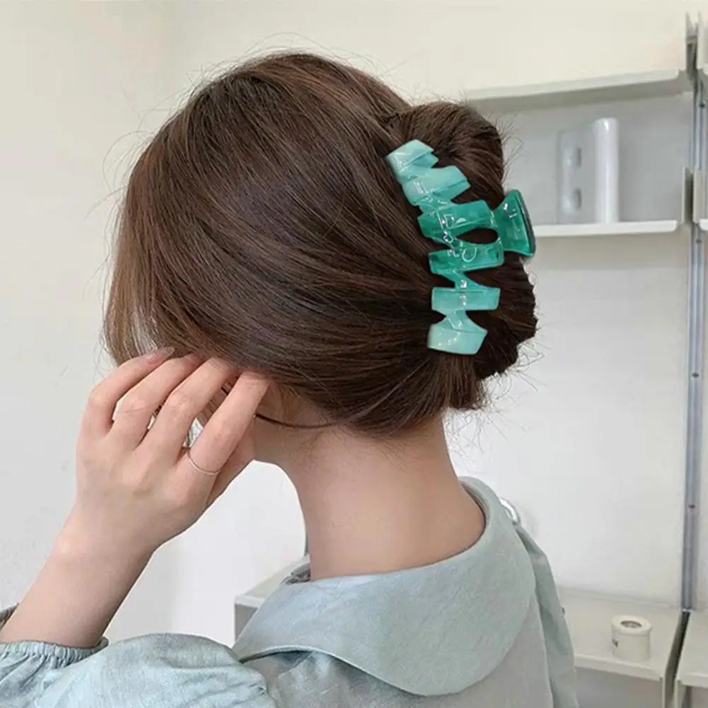 

Большая цветная заколка для волос, женская заколка-зажим на спину, простая банная заколка для волос, многодисковая заколка для волос с акуло...