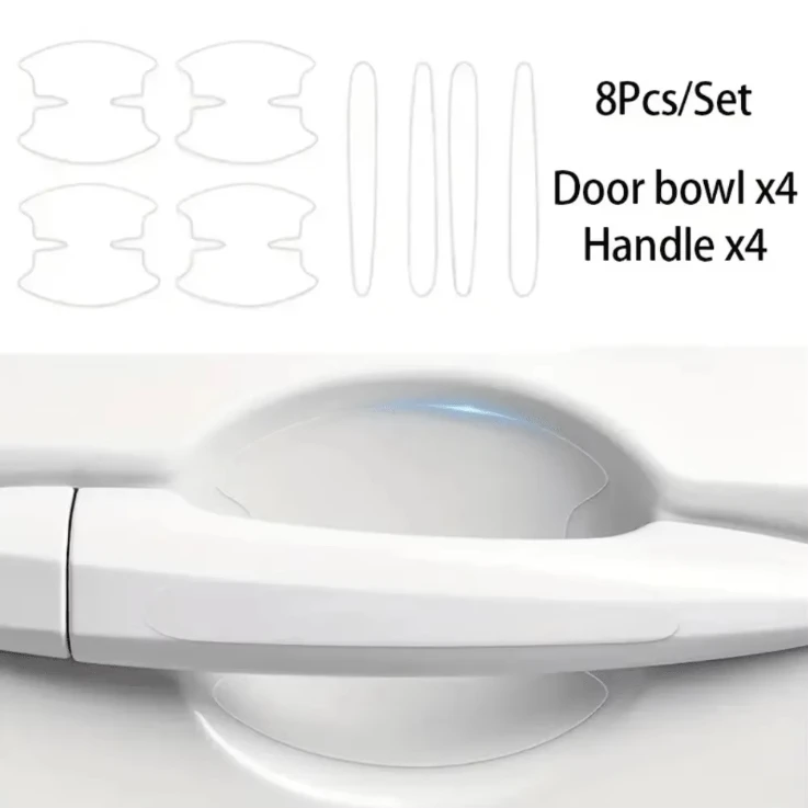 

8 шт./компл. наклейки на дверные ручки, устойчивые к царапинам ручки, наклейки на чашу, декоративные пленки, защитное оборудование для автомобиля