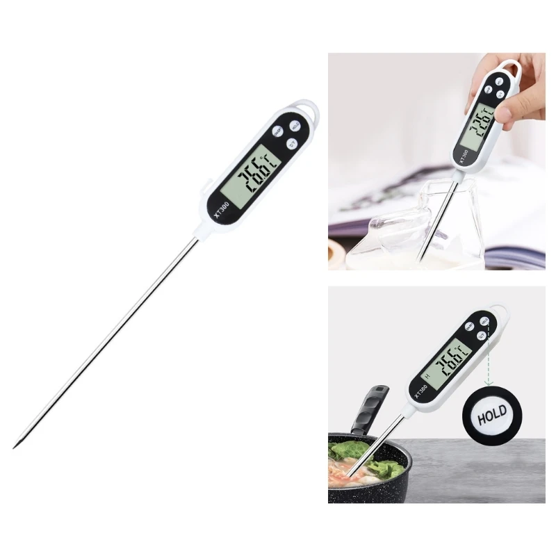 

Tea-Food Thermometer Electronic Temperature Alarm Cooking Sugar Kitchen BBQ Drop Shipping