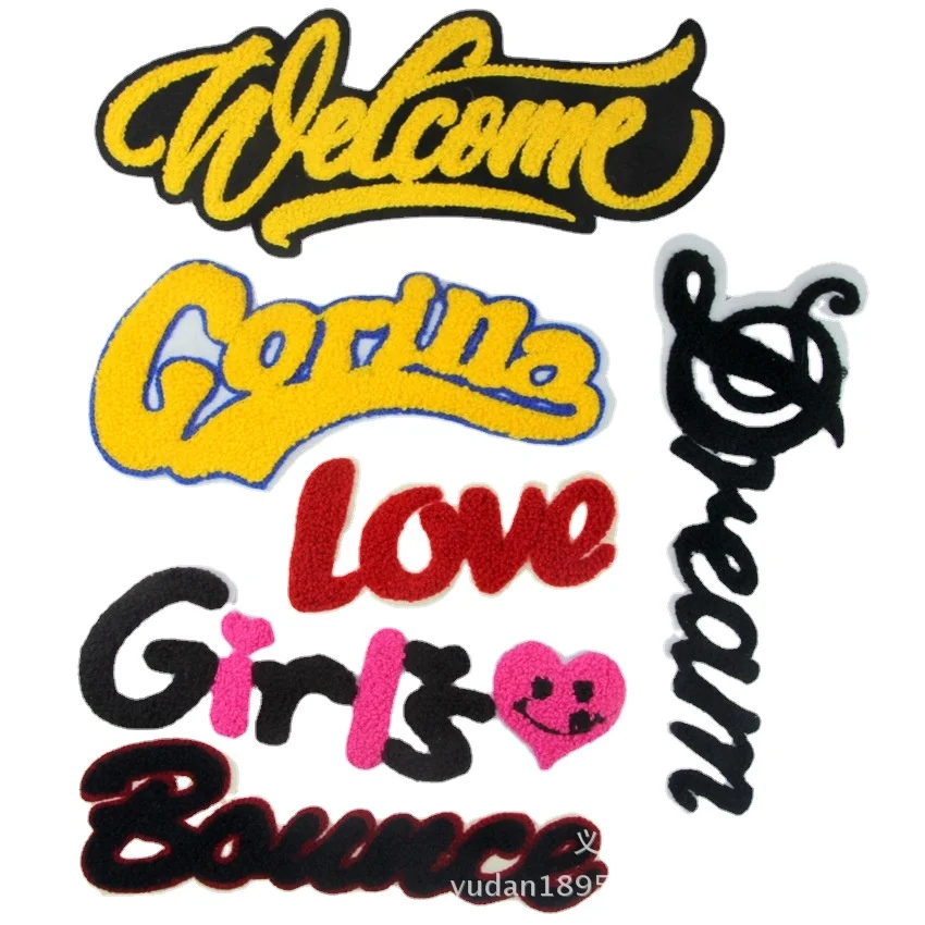 

30pcs/Lot Sew Towel Letter Embroidery Patch Fish Oracle Love Girl Smiley Shirt Clothing Decoration Accessory Craft Diy Applique
