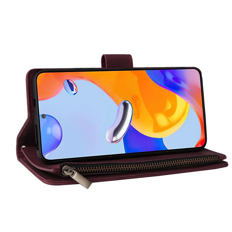 Wallet Zipper Leather Case For Xiaomi Redmi 10 10A 9 9A 9C 9T 8 8A 7A Note 11 11S 11 Pro 10S 10 Pro 9 Pro 8 Pro 7 Mi Poco M4 Pro