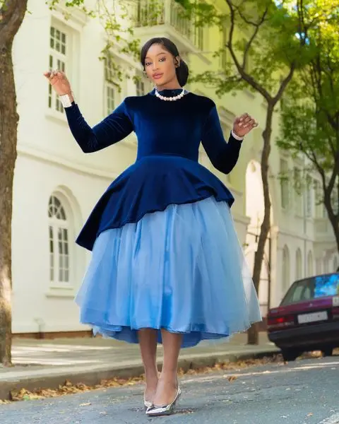 Небесно-голубые тюлевые женские юбки до середины икры эластичная трапециевидная