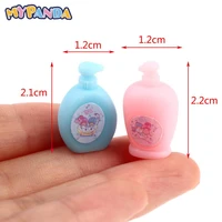 2pc kawaii miniature plastic shampoo and shower gel cabochon doll toy dolls house crafts accessories