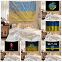 ukraine flag printed large wall tapestry art science fiction room home decor art home decor