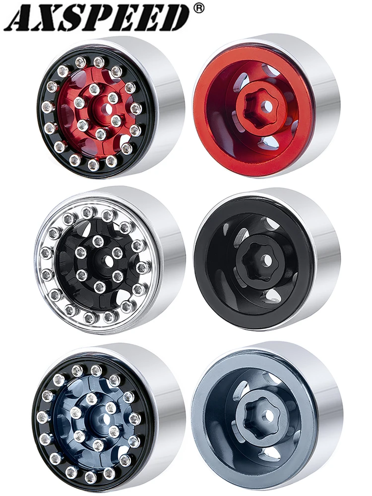 

AXSPEED 4 шт. SCX24 Beadlock ступица обода колеса для 1/24 RC Гусеничный автомобиль Axial SCX24 90081 AXI00001 AXI00002 AXI00005 AXI00006