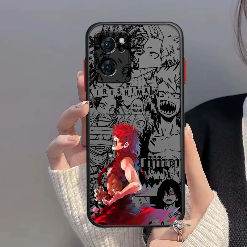 Чехол для телефона Kirishima Eijirou Anime Cover для OPPO Reno 12 11 10 8 7 6 5 4 2 Lite Pro Plus 5G, матовый полупрозрачный чехол для телефона (art.: 3920db034a353) - 3920db034a353