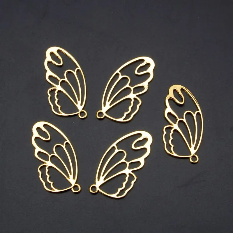 

5x Wings Feather Resin Frame Blank Pendant Open Bezel Setting for DIY Art Crafts 40GB