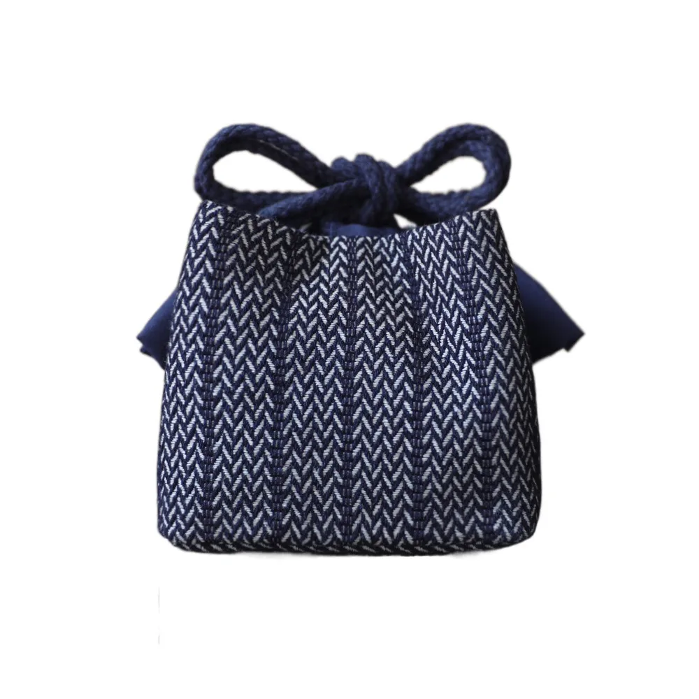 

Синяя хлопковая сумка для чашки чайника