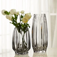 cylinder transparent flowerpot vases glass aesthetic plant pot vases hydroponic office decor macetas florero home interior