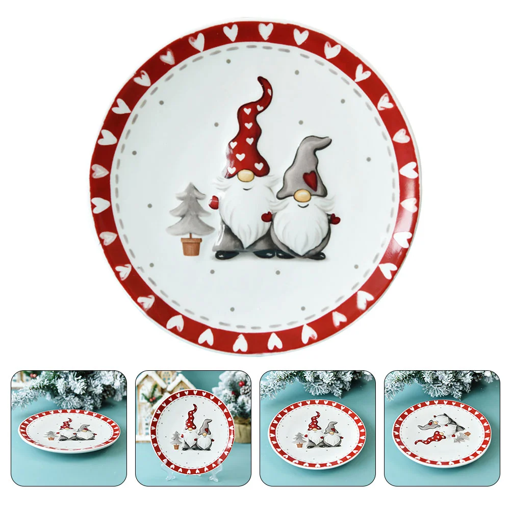 

Christmas Ceramic Platter Plate Serving Plates Tray Dessert Snack Porcelain Fruit Appetizer Container Candy Fruits Dish