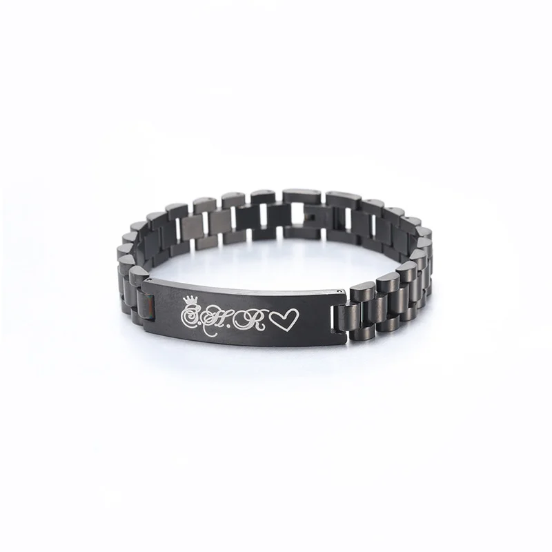 Мужские браслеты из нержавеющей стали с идентификационным номером ширина 15 мм