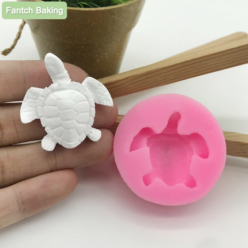 

Soft Silicone Fondant Mold Cute lovely Sea Turtle Shape Ocean Theme Fondant Cake Decoration Gum Paste Chocolate Mould Resin Art