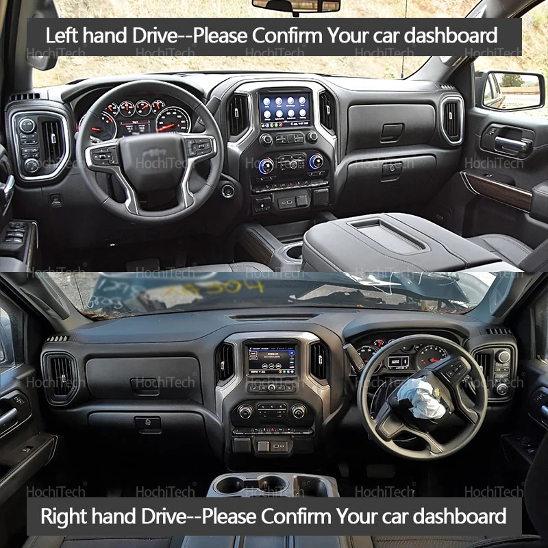 Фото Чехол на приборную панель для Chevrolet Silverado GMC Sierra HD 1500 2500 3500 2019-23, автомобильный козырек от солнца, избегайте световых накладок, ковры с защитой от УФ-лучей №2