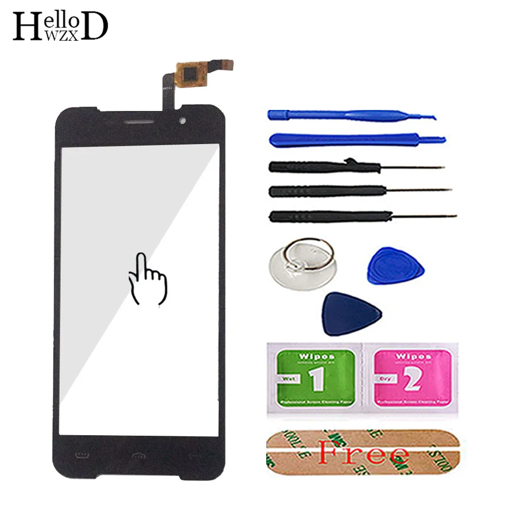 

5.0'' Touch Panel Sensor For Homtom HT37 Touch Screen Front Glass Touchscreen Digitizer Panel Sensor Tools Adhesive Wipes