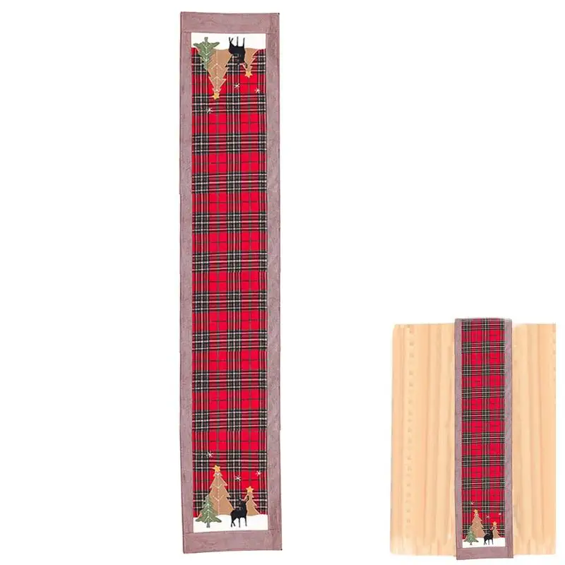 

Рождественская настольная дорожка в красную и черную клетку буйвола Рождественская настольная дорожка Рождественская тематика праздничн...