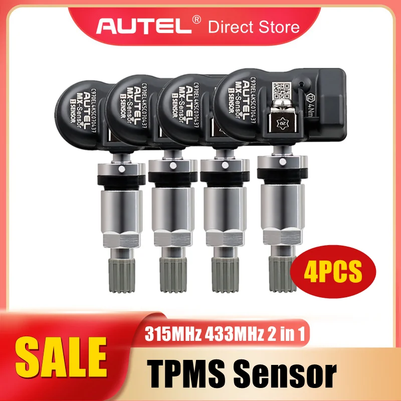 Autel MX датчик 315 МГц 433 МГц 2 в 1 Универсальный TPMS Датчик давления в шинах MaxiTPMS Pad программатор 4 шт.