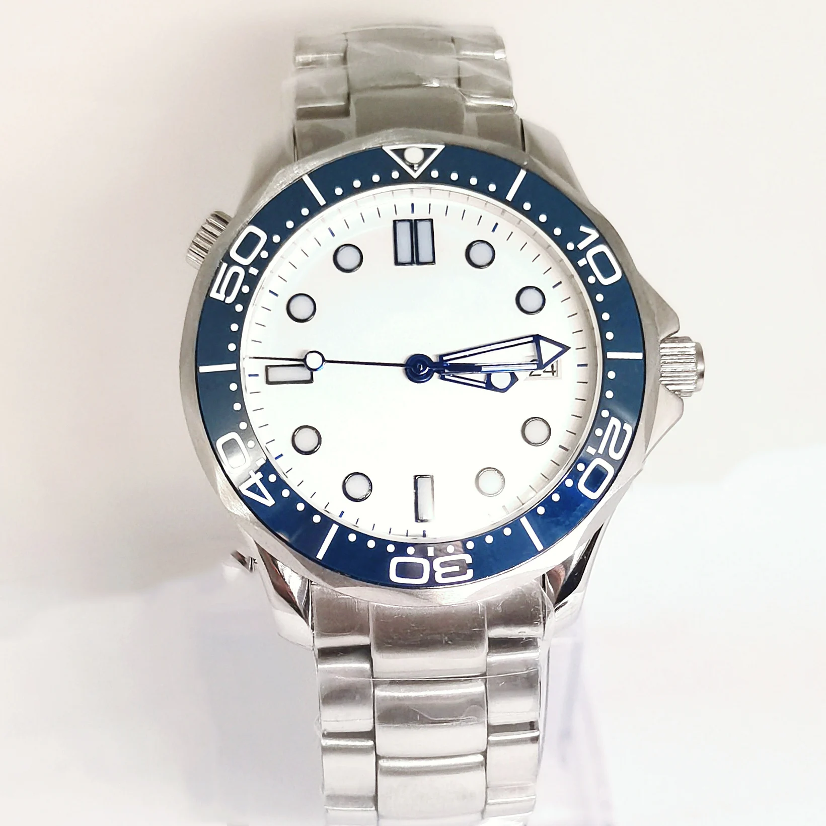 Новые 40 мм новые мужские наручные часы с сапфировым стеклом роскошные светящиеся