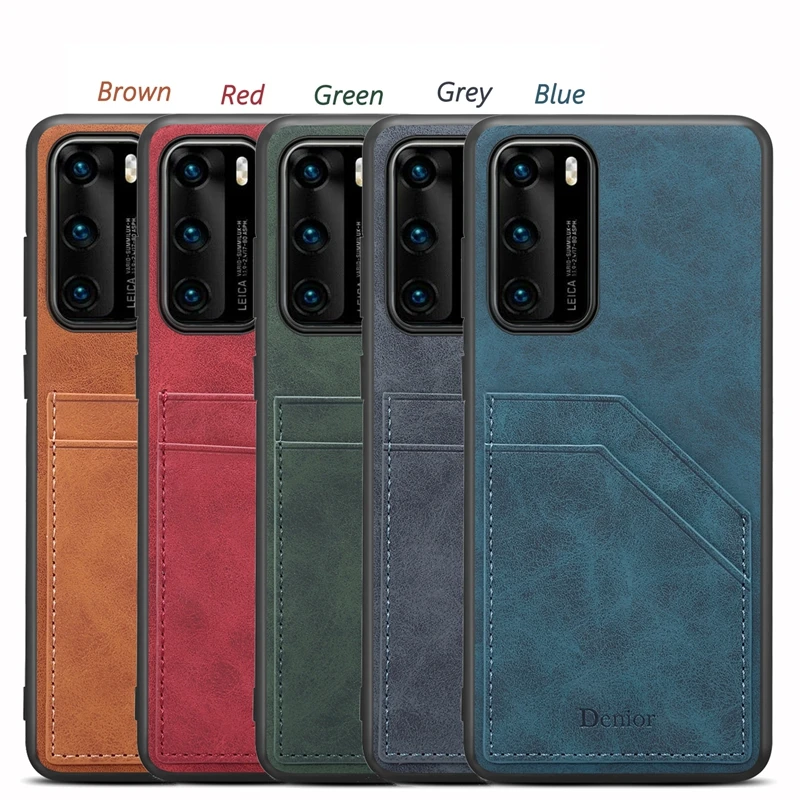 Leather Case For Huawei Mate 40 30 20 Pro Case Luxuey Flip Wallet Card Holder For Huawei P50 P40 P30 Pro Case Coque Back Covers