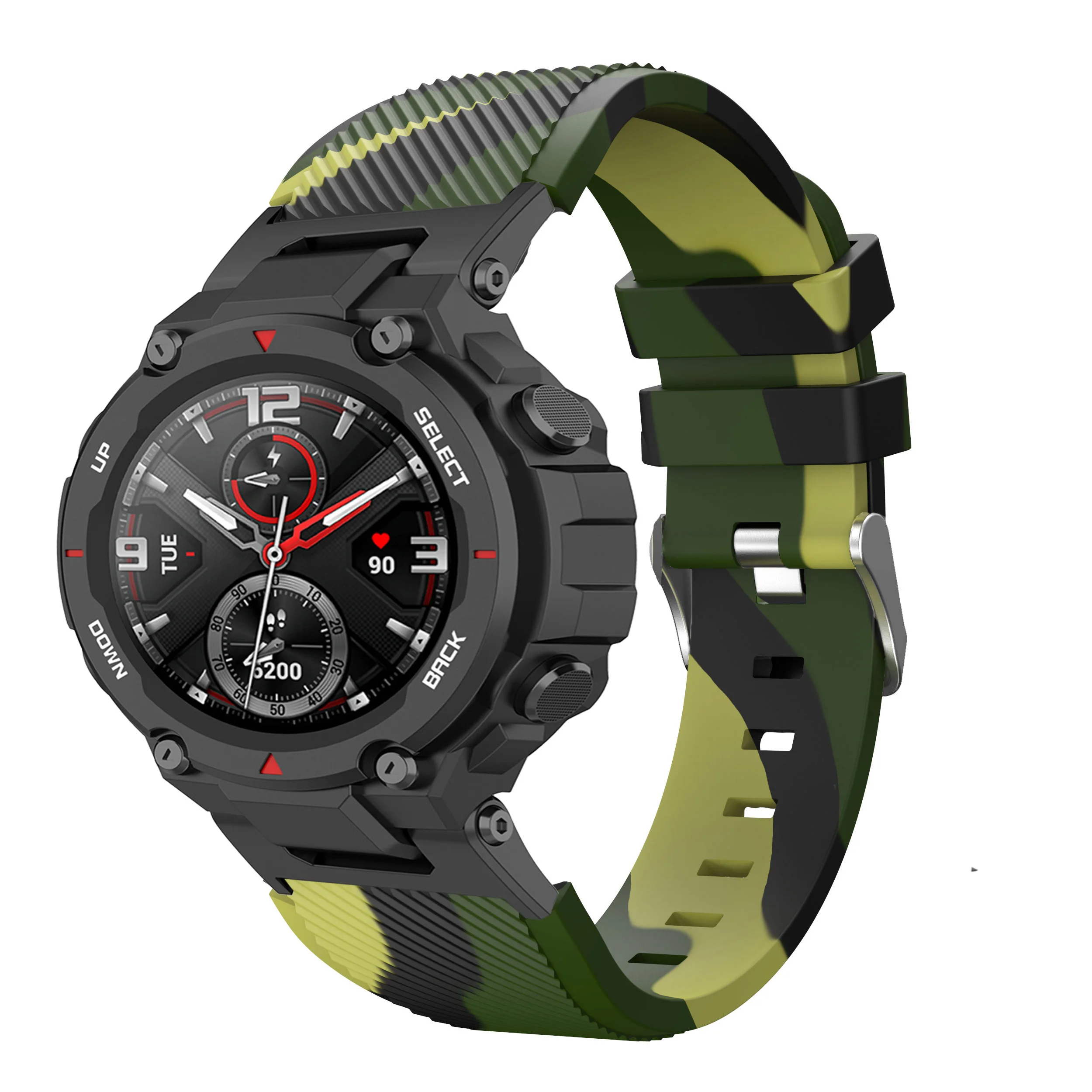 Luxury Camo Silicone strap for Mi Amazfit T-Rex 2 Smart strap replaces Mi Amazfit T-Rex Pro Trex 2 Correa bracelet
