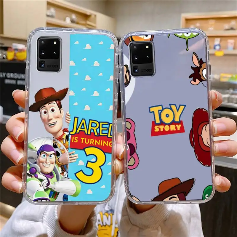 

Cute Toy Story Phone Case For Samsung Galaxy S10 S10e A70 Edge S22 S23 Plus Ultra Note10 Transparent Cove