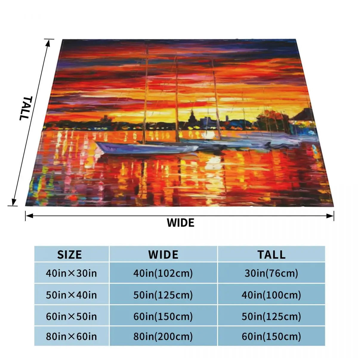 HELSINKI — SAILBOATS AT YACHT CLUB Ультрамягкое одеяло из микрофлиса Leonid Afremov