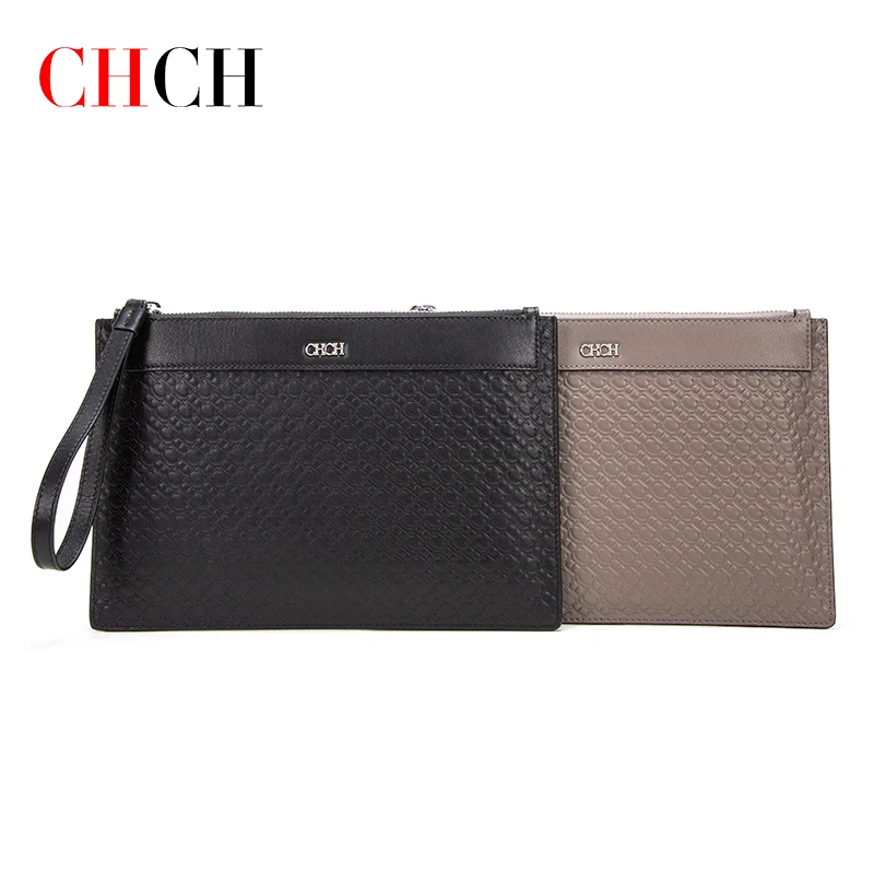 CHCH Men Cow Leather Luxury Wallet More Color Black Brown Envelope Bags Large Capacity Long Wallet Letter for Women