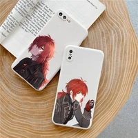 genshin impact diluc phone case candy color for iphone 6 7 8 11 12 13 s mini pro x xs xr max plus