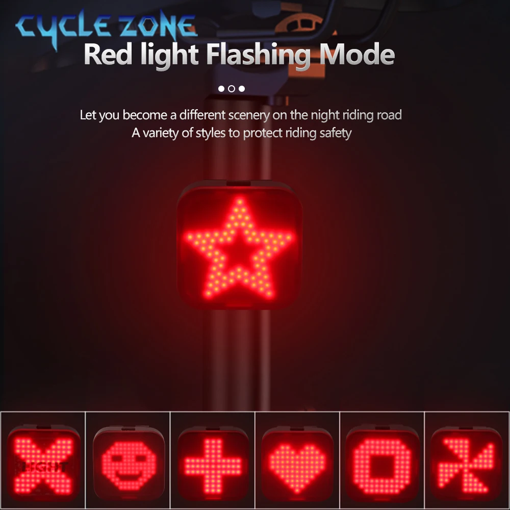 Задний фонарь для велосипеда Type-C Перезаряжаемый задний MTB шоссейного