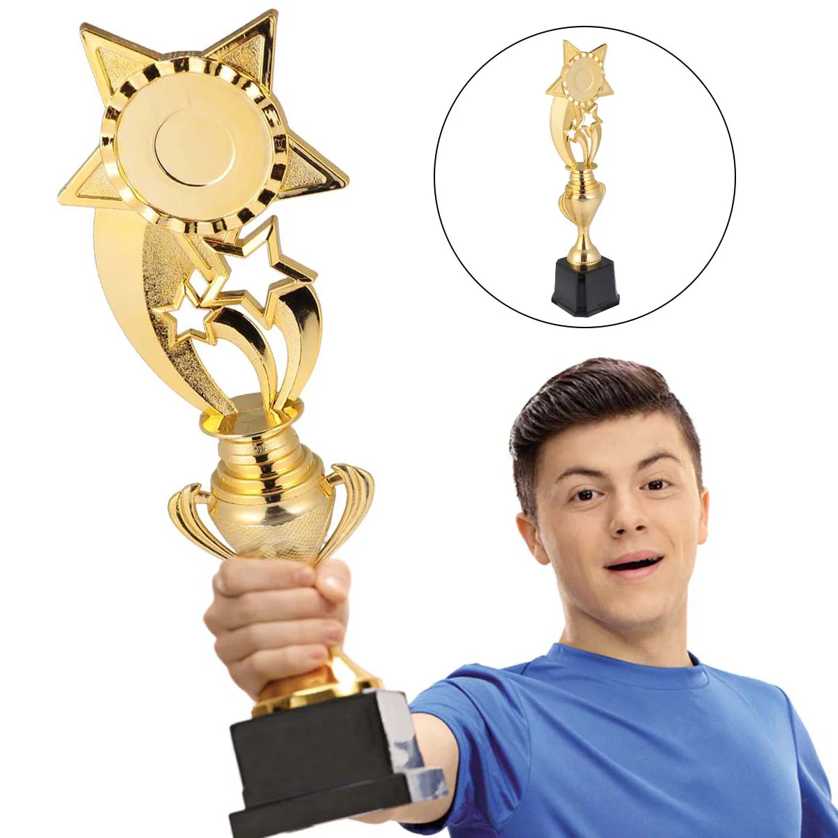 

Trophy Cup Trophies Award Gold Awards Kids Star Football Cups Plastic Sports Pentastar Golden Soccer Basketball Winner Props