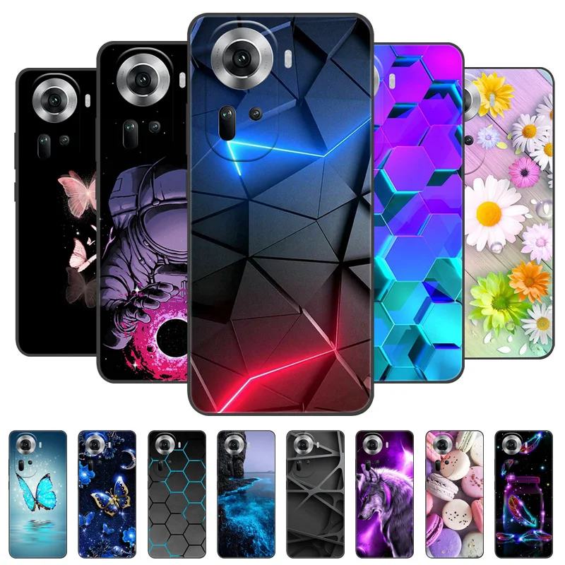 Роскошная Силиконовая задняя крышка для телефона Oppo Reno 11 5G CPH2599 Reno11 Pro Чехол CPH2607